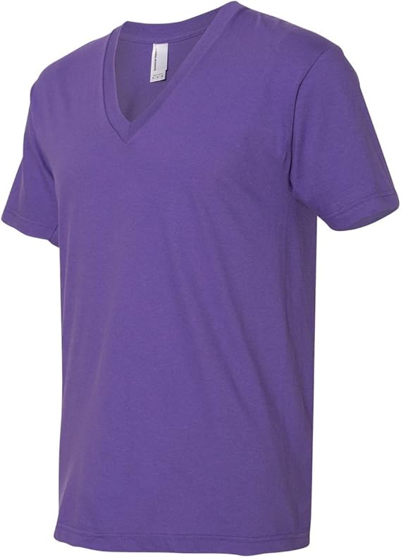 Amazon アメリカンアパレル American Apparel メンズ ファインジャージー Vネック Tシャツ 半袖 シャツ カットソー 2xl パープル Tシャツ カットソー 通販