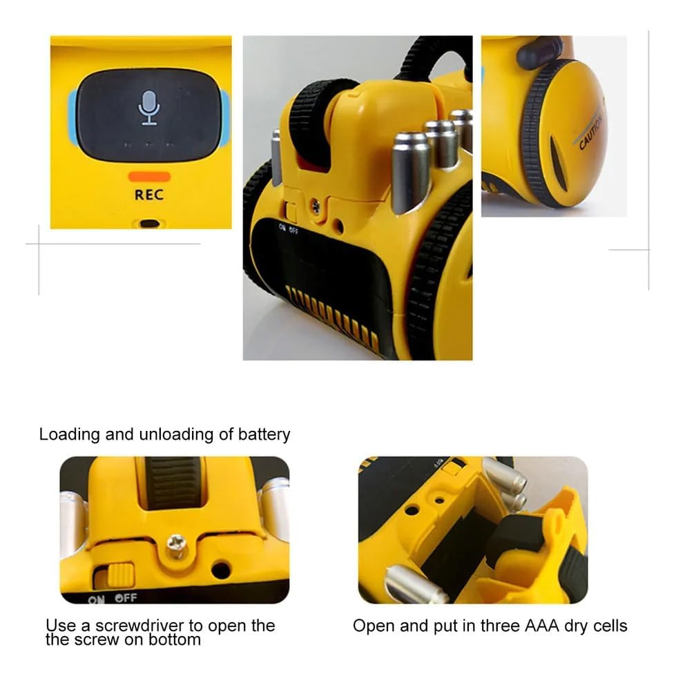 Robô De Controle De Voz Interativo Para Crianças Inteligente (Amarelo)