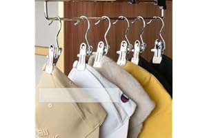 6 Pack Hat Organizer for Baseball Caps, Hat Rack for Caps Pants Socks Stainless Steel Hanging Hooks for Closet Laundry Travel