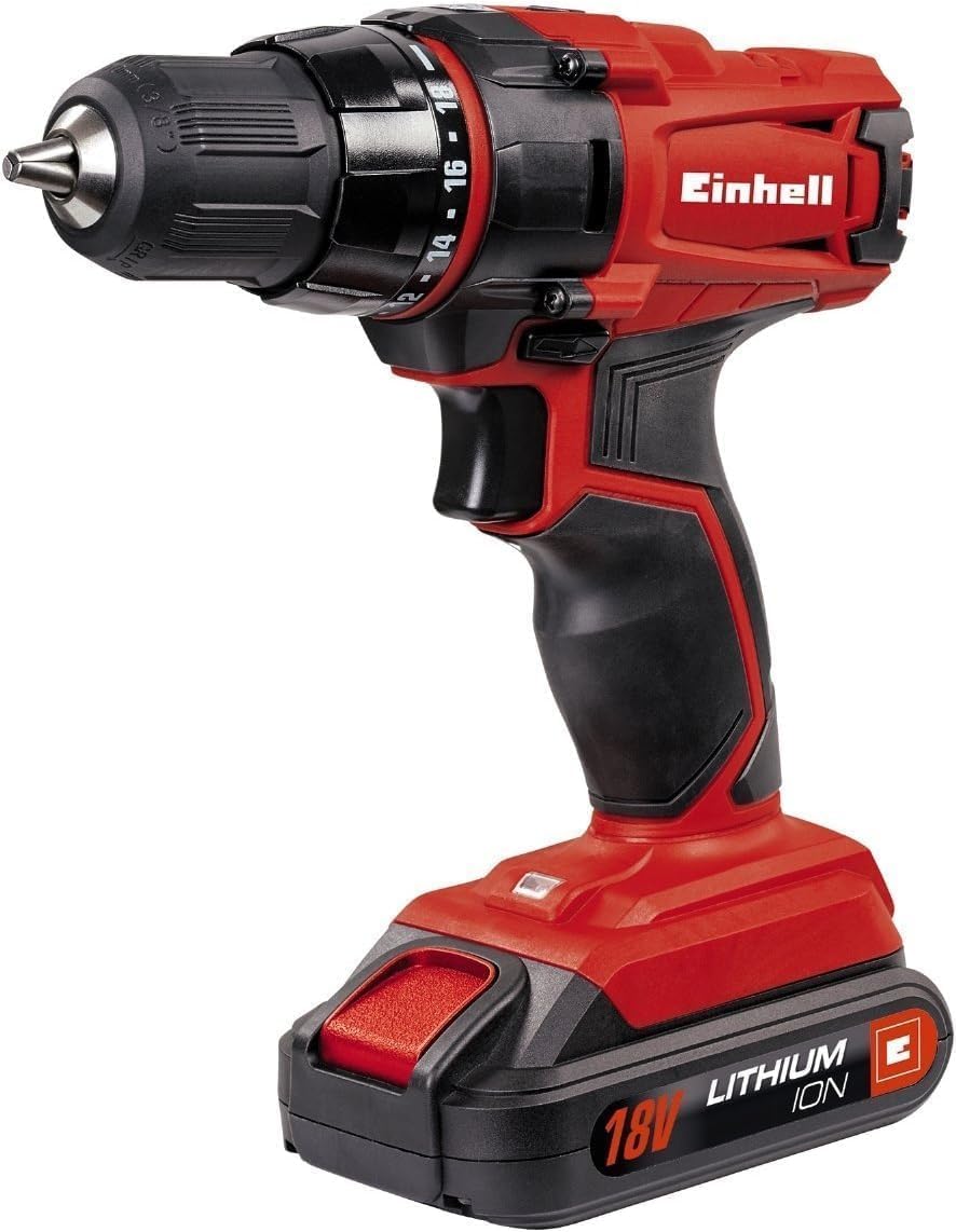 Einhell 4513846 18 V Cordless Drill Driver Kit, Red, One Size