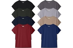 Weymuic 8 Pack Boys T Shirts Kids Mesh Cloth Athletic Quick Dry Short Sleeve Moisture Wicking Tee Shirts Active Tops