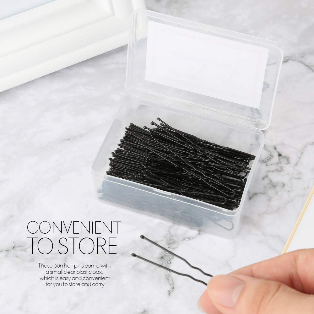 U Shaped Hair Pins, FANDAMEI 120 Pack Bun Hair Pins with Storage Box, Black (6 cm/2.36 Inches) : Beauty
