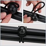 Nuoshen 12 Pcs Black Tarpaulin Bungee Balls 15cm 3mm Ball Diameter view 4