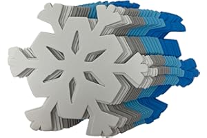 AONEFUN Snowflakes for Crafts - 24 Foam Snowflake Cutouts Winter Decorations Winter Crafts Bulk Winter Craft Winter Bulletin Board Decorations Winter Office Decorations Winter Classroom Decorations Approx 6"