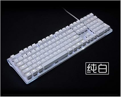 Amazon 108キーメカニカルキーボード 半透明の108キープロファイルキーセットの場合を介して プリントダブルショットpbt磨きメカニカル キーボードスイッチ キーボードプレート108キー Color Pure White Gaoz ゲーミングキーボード 通販