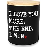 GAUDORA Valentines Day Gifts for Her Him - I Win Vanilla Lavender Scented Candle 10 oz - Anniversary Wedding Birthday Gifts for Women Men, Couple Gift for Boyfriend Girlfriend Husband Wife