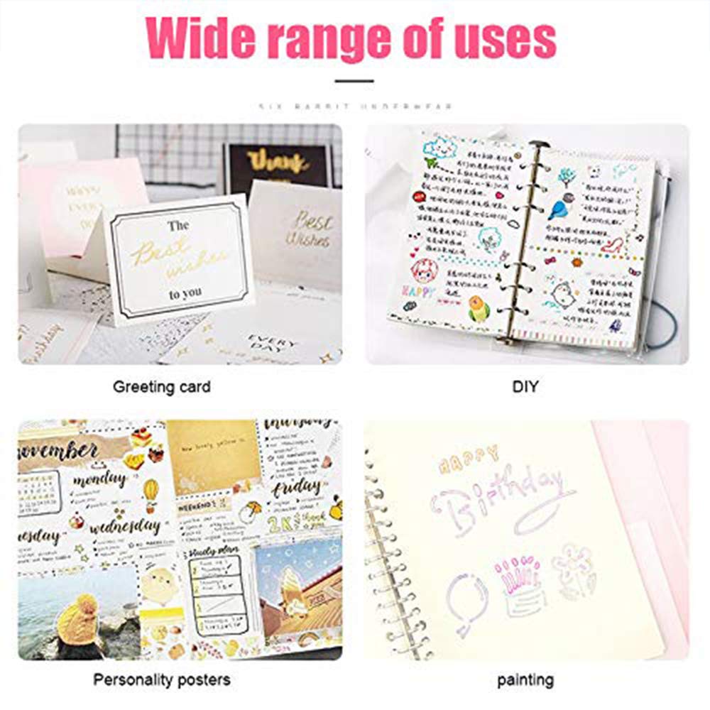 Stylo Contour Double Ligne, SouthStar 8pcs Stylo de Couleur à Deux Lignes Stylos de Surligneur de Marqueurs Métalliques pour La Fabrication de Cartes-Cadeaux, Peinture de Roche D\'art