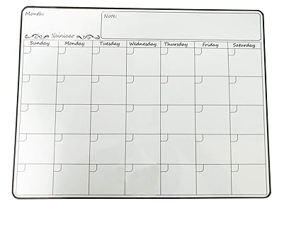 Nainiuao Pizarra blanca magnética de borrado en seco para nevera ...