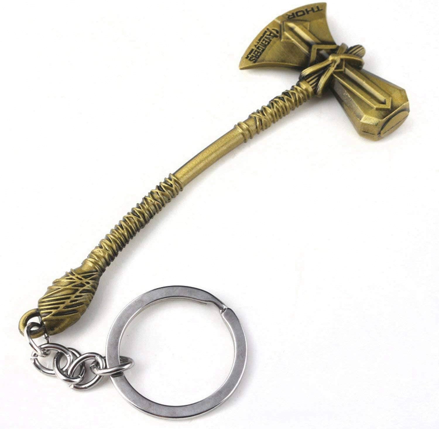 VNFLY Stormbreaker Keychain Axe Keychain Thor Hammer Keychain Hammer Key Ring (Bronze)