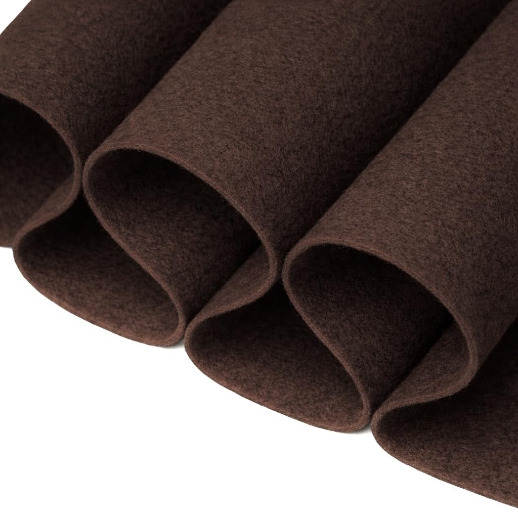 FabricLA Craft Felt Fabric - 72" Inch (182 cm) Wide & 1.6mm Thick Felt Fabric by The Yard - Light Brown, 2 Continuous Yard (1.8 Meters)