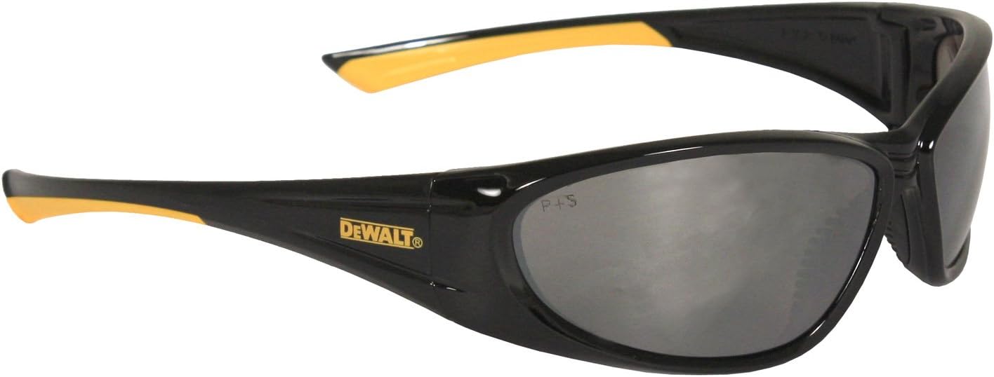 Radians DPG98-6D Dewalt Gable Wraparound Frame Safety Glasses with Silver Mirror Lens