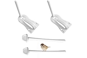 AkNebriax 2 Fishbone Clips and 2 Bird perches,Vegetable Holder Cuttlefish Bone Foraging Lightweight Practical Cager, for Cage