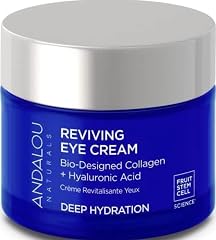 Andalou Naturals Deep Hydration Reviving Eye Cream (0.45 fl oz) | Hydrating Anti Aging Under Eye Cream with Collagen and Hyal