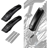 BEENOPT 2 PCs Universal Mountain Bike Fender, MTB Bicycle Fenders Rear + Front Mountain Bike Mud Guard Set, 14.37" Length 3.15" Width
