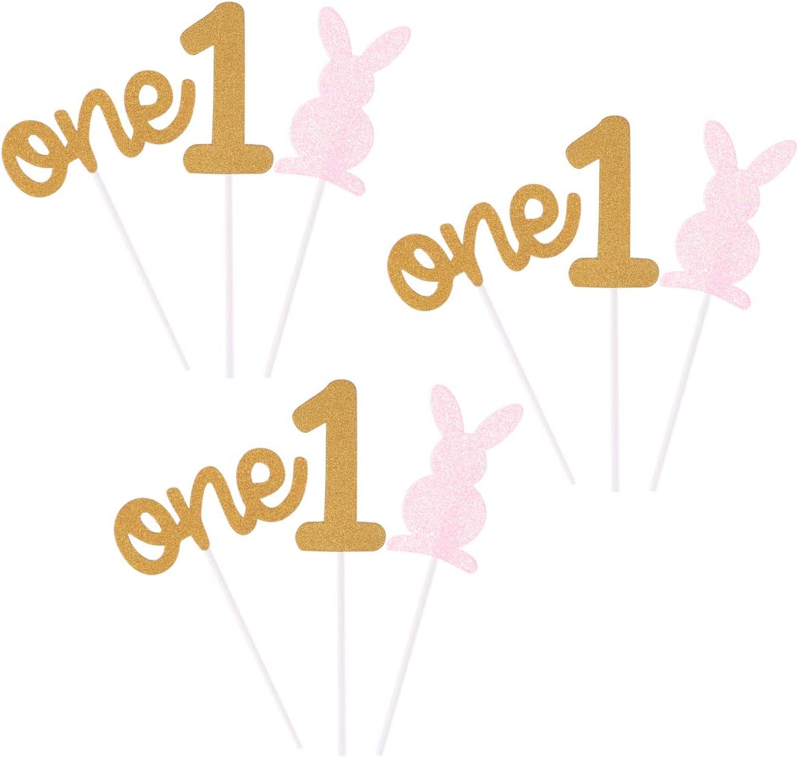 Napravi Rs Patisserie Figurines Pour Gateaux One Banner Golden Glitter Et pcs Cupcake Toppers Topper De Gateau Dor Pour La 1ere Decoration De Fete De Naissance Dusenly Decorations Du 1er Anniversaire