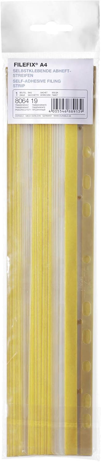 Durable Filefix Self Adhesive Filing Strips, 297x25mm - Pack of 50: Computers & Accessories