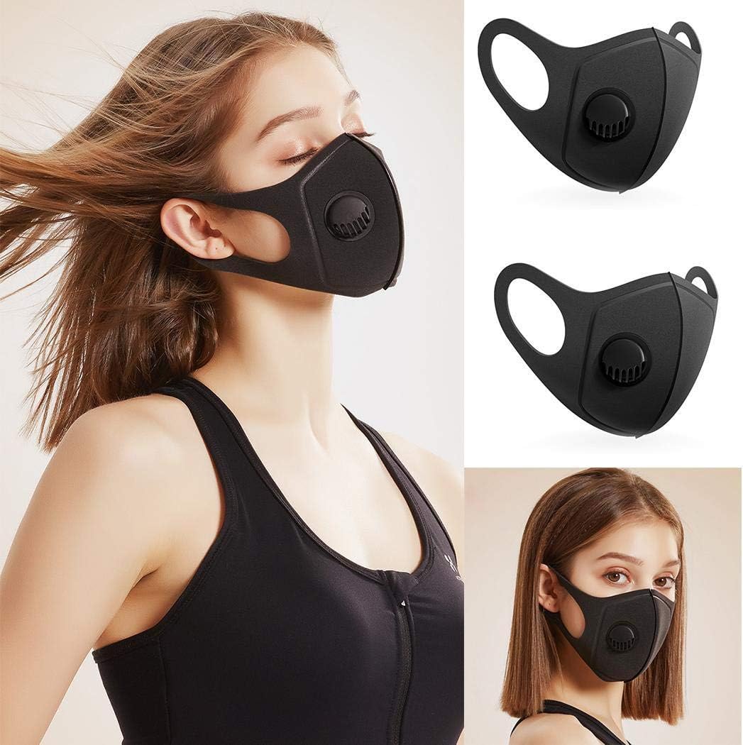 retires Anti Pollution Masks PM2.5 Activated Carbon Filter Can Be Washed Reusable Mask (Black)
