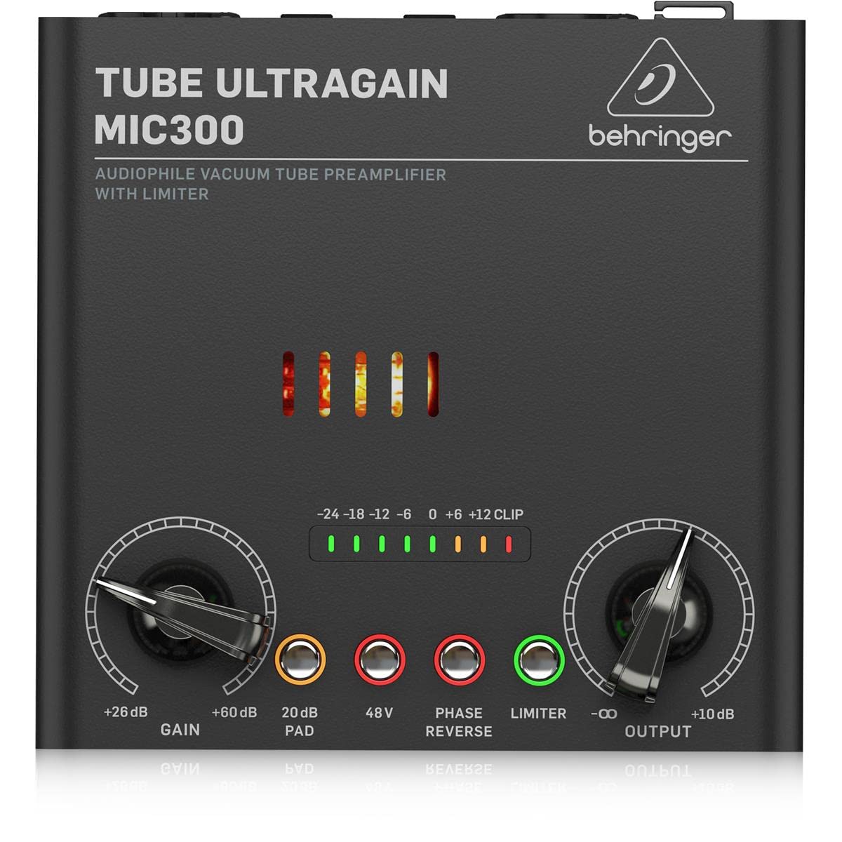Behringer Tube ULTRAGAIN MIC300 Audiophile Vacuum Tube Preamplifier with Limiter