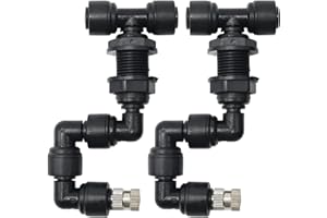 LIDSCURA Reptile Misting Spray Nozzle for Rainforest Tank Pet Cooling Adjustable Reptile Nozzle Fogger Mist Sprinkler for Full Water Coverage, Replacement Micro Spray Nozzles (2Pack)