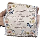 Collections Etc Granddaughter Tapestry Throw Blanket by Collections Etc
