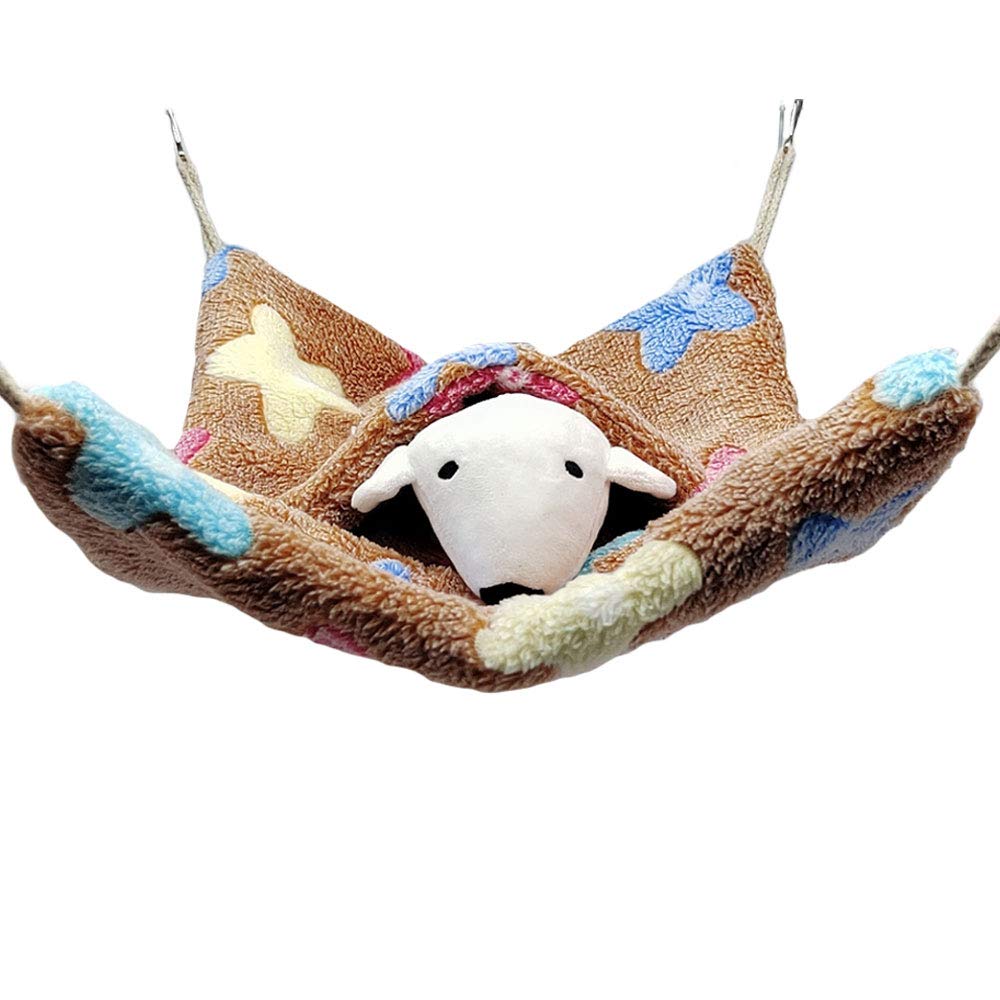 Oncpcare Envelope Shape Small Pet Hanging Nap Sack Sleep Bag Bed, Sugar Glider Cage Hammock, Guinea Pig Cage Accessories Bedding for Critter