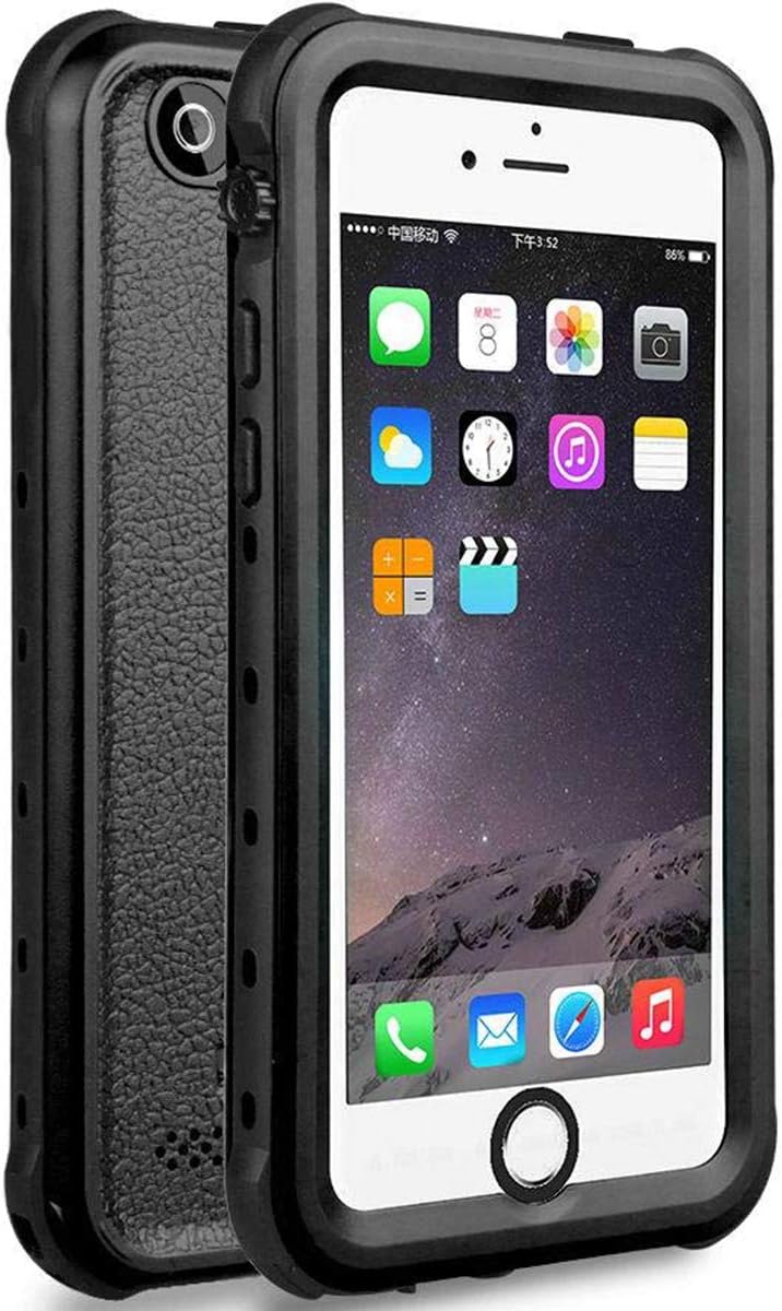 iPhone 5 5S SE Waterproof Case, 【2016】 Shockproof Dropproof Dirtproof Rain Snow Proof Full Body Protective Cover IP68 Certified Underwater Case Built-in Screen Protector for iPhone 5S 5 SE (Black)