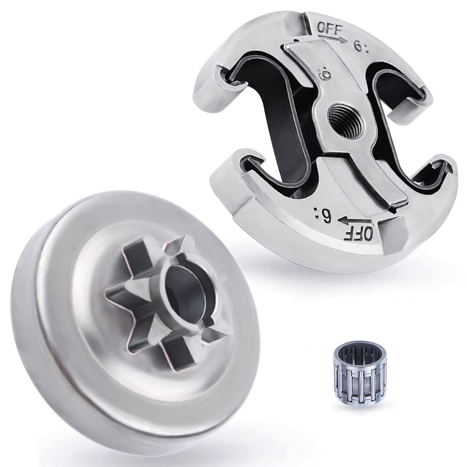 Sprocket & Clutch for Husqvarna 455 460 Rancher, ADEFOL 7-Teeth .325'' Sprocket with Clutch and Bearing Chain Saw Accessory Clutch Drum Chainsaw Replacement Spare Parts