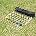 LULULION Croquet Set for Kids and Adults - Includes Extra Large Carrying Bag - 6 Players, Durable Hardwood Material, Deluxe Croquet Game Set for Family, 31-Inch