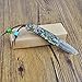 KUBEY Mini Damascus Folding Damascus Steel Blade Natural Shell Handle Pocket Knife