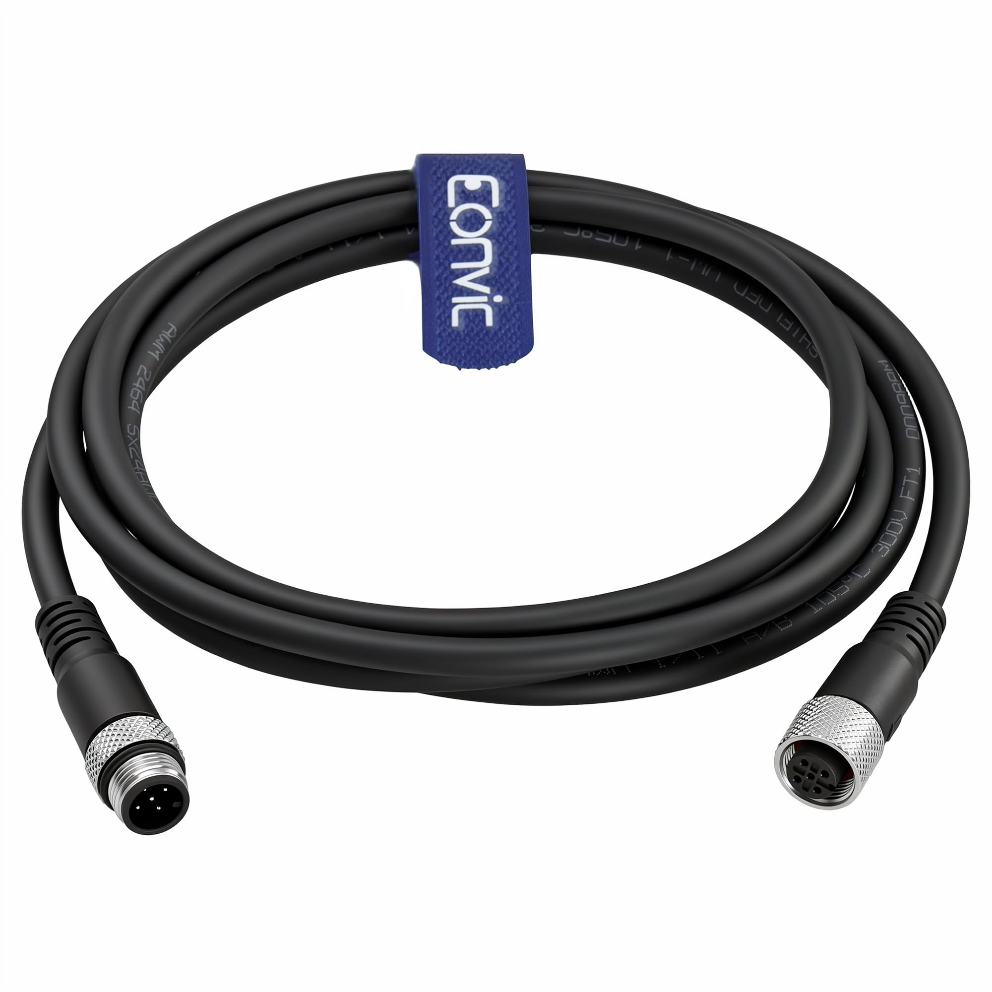 EONVIC Industrial M12 5 Pin Male to Female Aviation Sensor Connector Electrical Sensor Cable