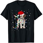 Funny Jack Russell Terrier Christmas Light Dog Puppy Xmas T-Shirt