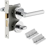 XFORT Polished Chrome Liberty Lever Bathroom Pack with T-Bar Handles 75mm Hinges view 7