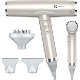 slopehill Professional Hair Dryer with Diffuser, Ionic Hair Dryer,Lightweight Compact Powerful &amp; Fast Salon Blow Dryer with High Speed Brushless Motor, Travel Hairdryer, Women &amp; Men (Ceramic, Stone)
