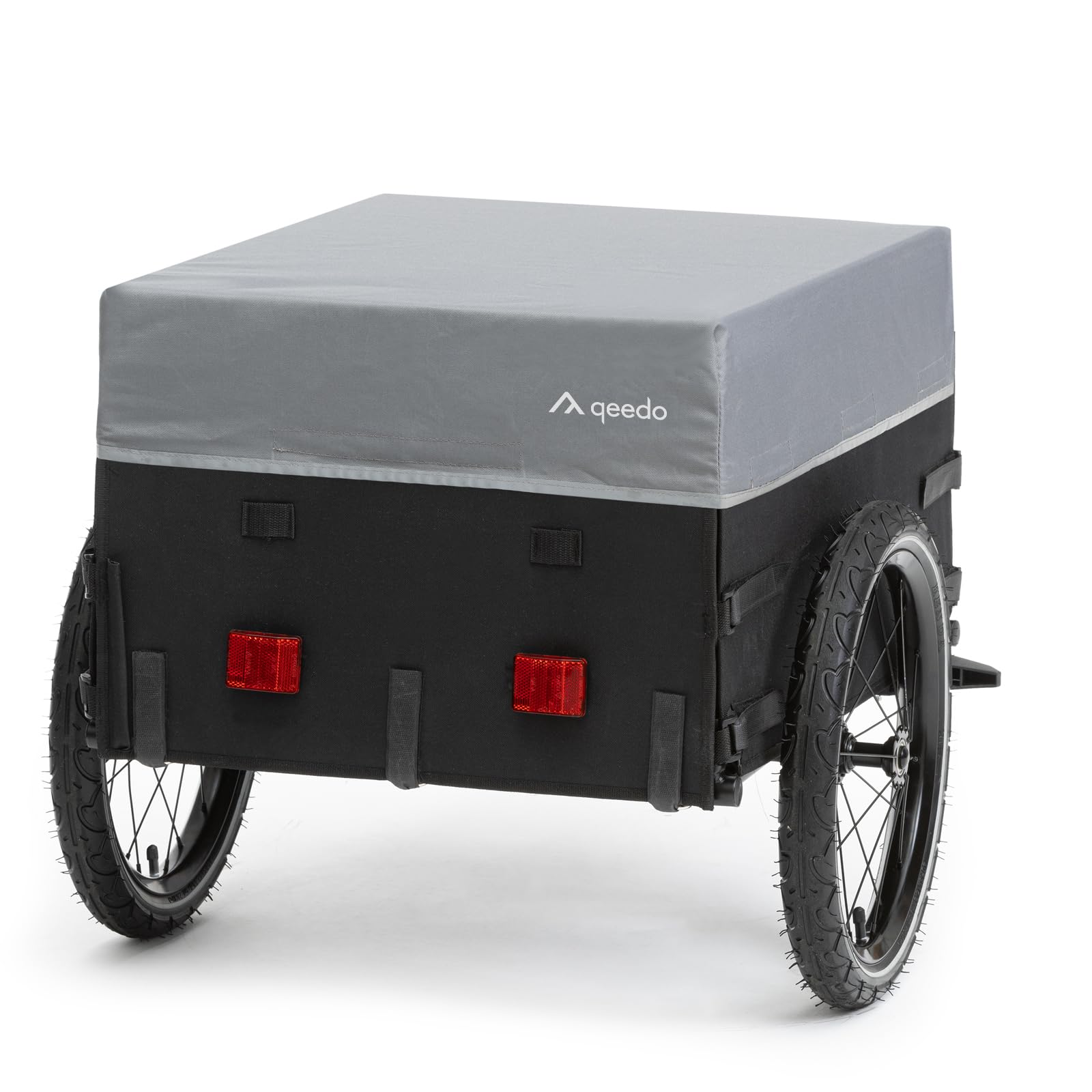qeedo Cargo Trailer Fahrradanhänger Lastenanhänger, Fahrrad Transportanhänger, klappbar, Schwarz 2