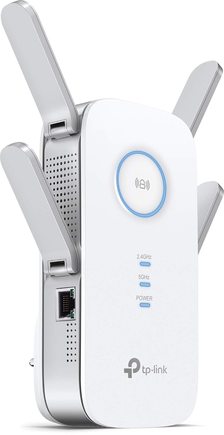 TP-Link RE650 AC2600 - Repetidor de red Wifi extensor amplificador de cobertura(Puerto Ethernet Gigabit, doble banda: 800Mbps, 2.4GHz + 1733Mbps,...