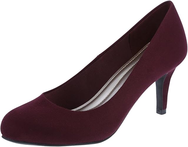 Predictions Comfort Plus Women S Wine Suede Women S Karmen Pump 5