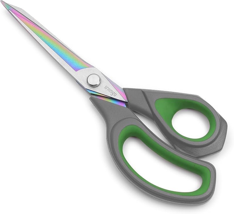 LIVINGO Fabric Scissors Heavy Duty Shears with Non-Stick Titanium Coating