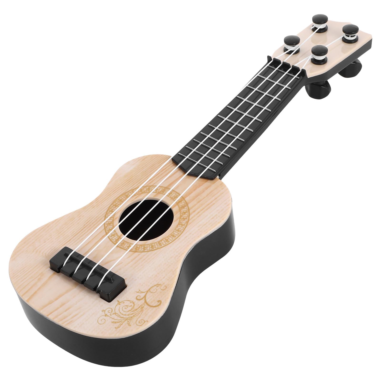 Toddmomy Children Ukulele Toy 10 Inch Wooden Musical Instrument Educational Guitar Toy for Toddlers and Preschool Kids with Smooth Strings and Vibrant Sound
