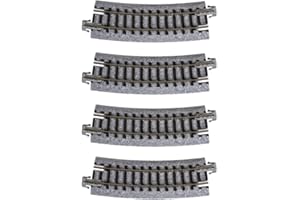 Kato USA Model Train Products Unitrack, 282mm (11") Radius 15-Degree Curve Track (4-Piece)