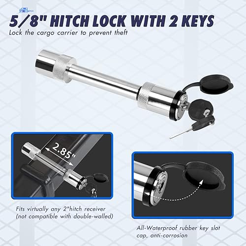 KING BIRD Folding Hitch Mount Cargo Carrier 60x24x6 inch Fits to