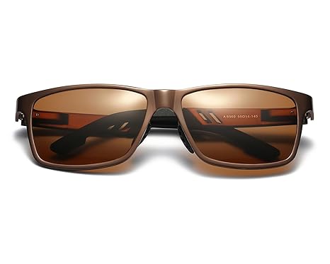 REDPEONY Herren Sport Polarisierte Sonnenbrille Stilvolle HD Objektiv Al-Mg Metallrahme Ultra leicht