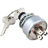 TCA22740 Ignition Switch with 2 Keys TCA15075 AM101561 Compatible with John Deere Tractor Lawn Mower 130 160 165 170 175 180 185 240 Z235 Z255 Z915B Z920M Z920R Z925M Z930M Z930R Z950R Z960R Z970R