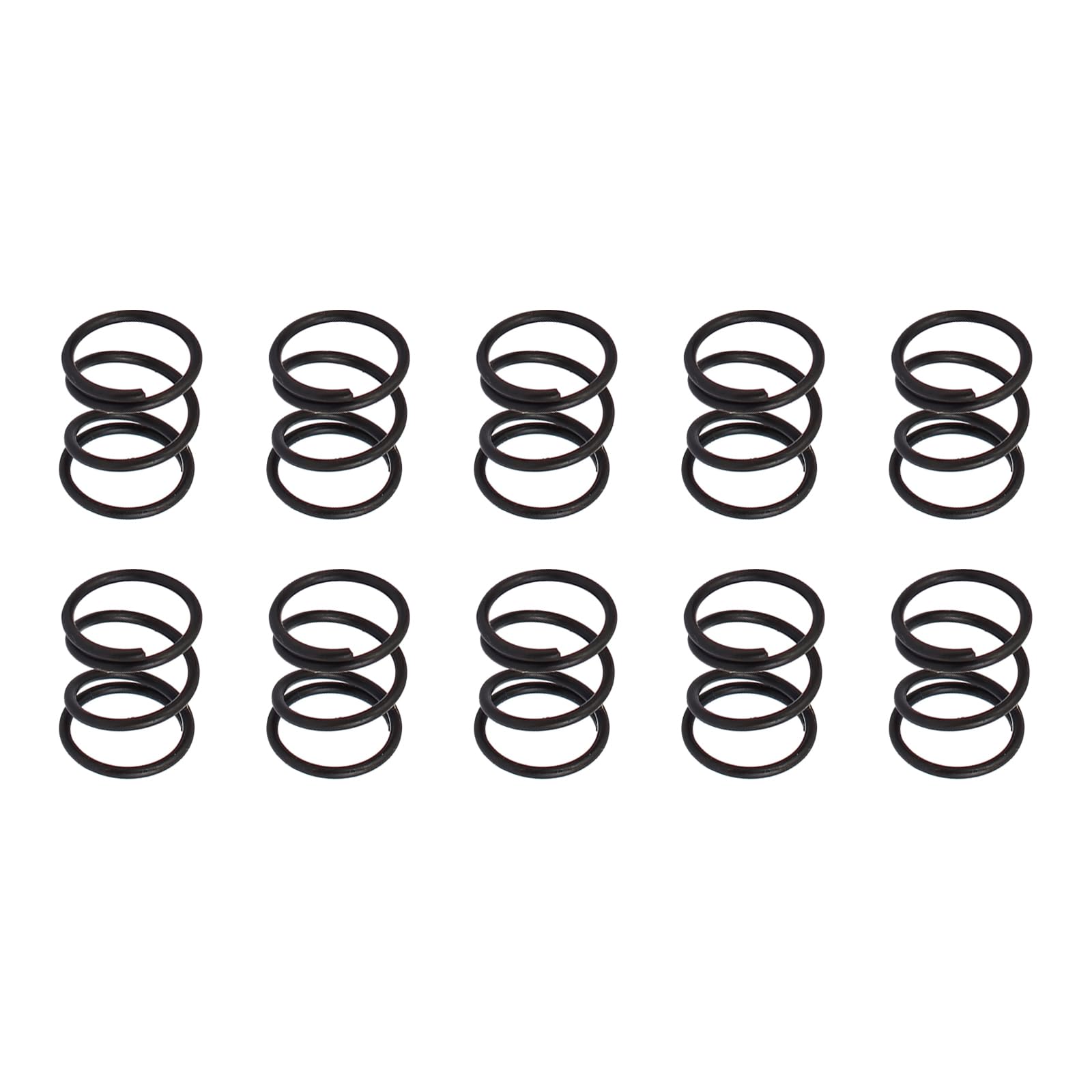 DTGN 1.2x14x15mm(DxODxL) Compression Spring - 20Pack - Good for Machinery - Spring Steel Extension Spring - Black