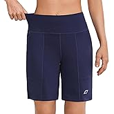 Quenteen Bermuda Shorts for Women 9" Knee Length Athletic Sweat Shorts High Waisted Yoga Jogger