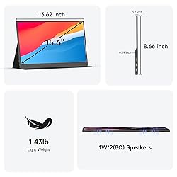 memzuoix 15.6" Portable Monitor 1080P FHD IPS