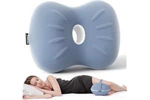 Ruizman Knee Pillow for Side Sleepers - Cooling Pillows Between Legs for Side Sleeping - Large Memory Foam Knee Pillows for Hip Pain & Spine Alignment (Misty Blue)