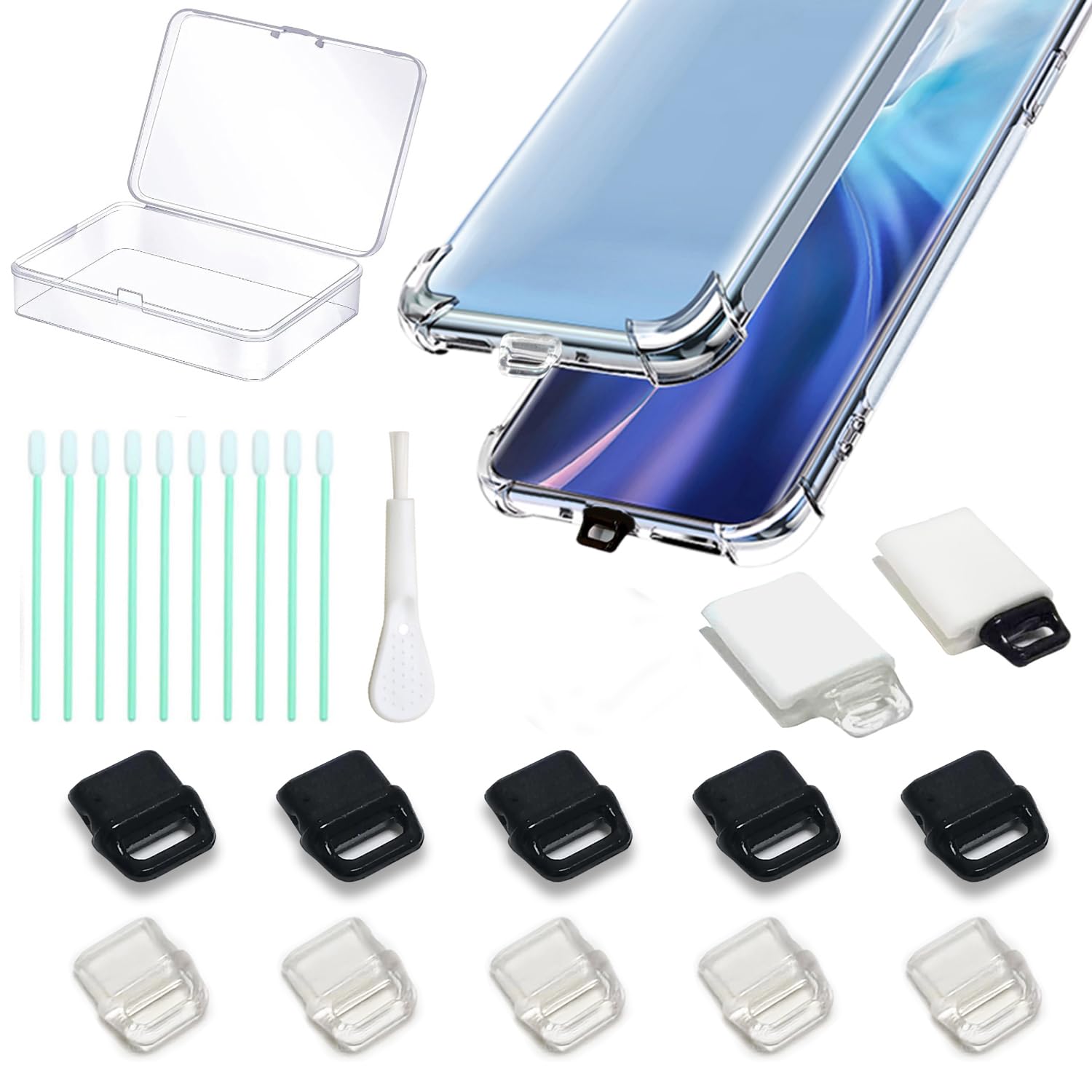 Photo 1 of 10 Pack USB-C Port Plug, Easy to Grip USB C Dust Plugs, C-Type Dustproof Dlug, Dustproof Plug Kit, with Cleaning Tool, Suitable for All C-Type Ports, Compatible with iPhone 15 16 17
