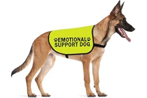 CENWA Emotional Support Dog Jacket Vest ESA Service Dogs Walking Slogan Warning Vest (Emotional L)