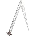 Welding Taper Gauge, Feeler Stainless Steel Welding Gap Wedge Depth Ruler Hole Inspection Tool, Metric/Inch Used to Measure Gap/Depth