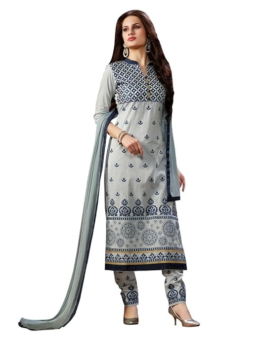 Buy Pure Cotton Embroidered Dress Material at Amazon.in